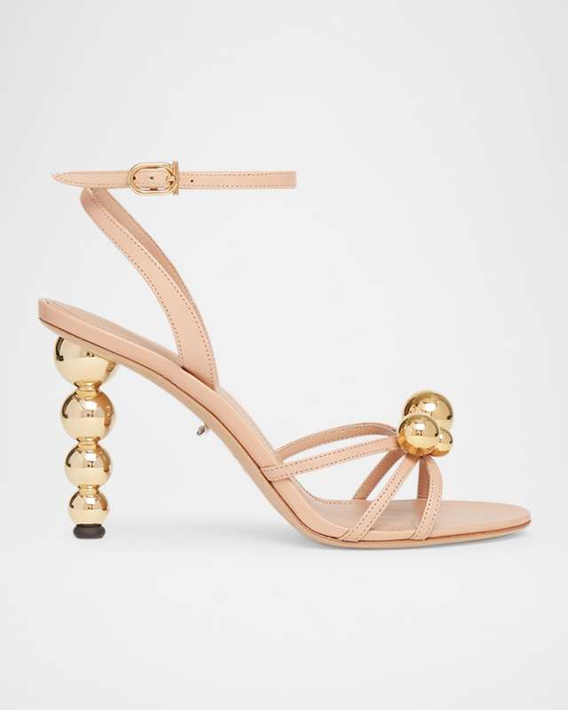Karina Strappy Spheres Ankle-Strap Sandals